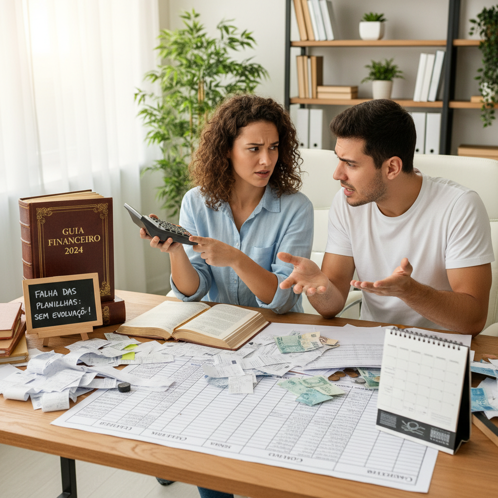 Planilha Excel com dados financeiros mostrando a complexidade do controle manual