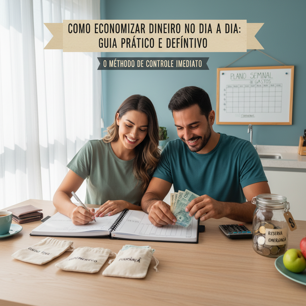 Estratégias sobre como economizar dinheiro no dia a dia focando em controle imediato