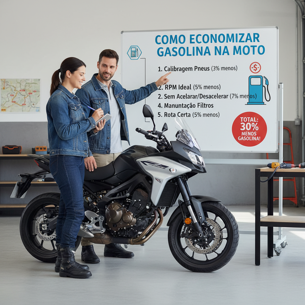 Como economizar gasolina na moto com manutenção preventiva e controle de gastos