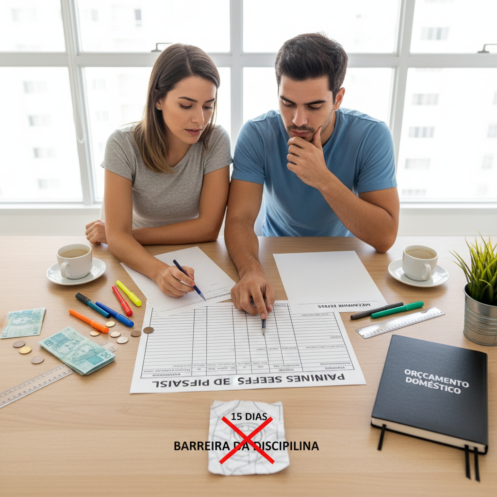 A barreira da disciplina ao usar planilha de despesas mensais excel download