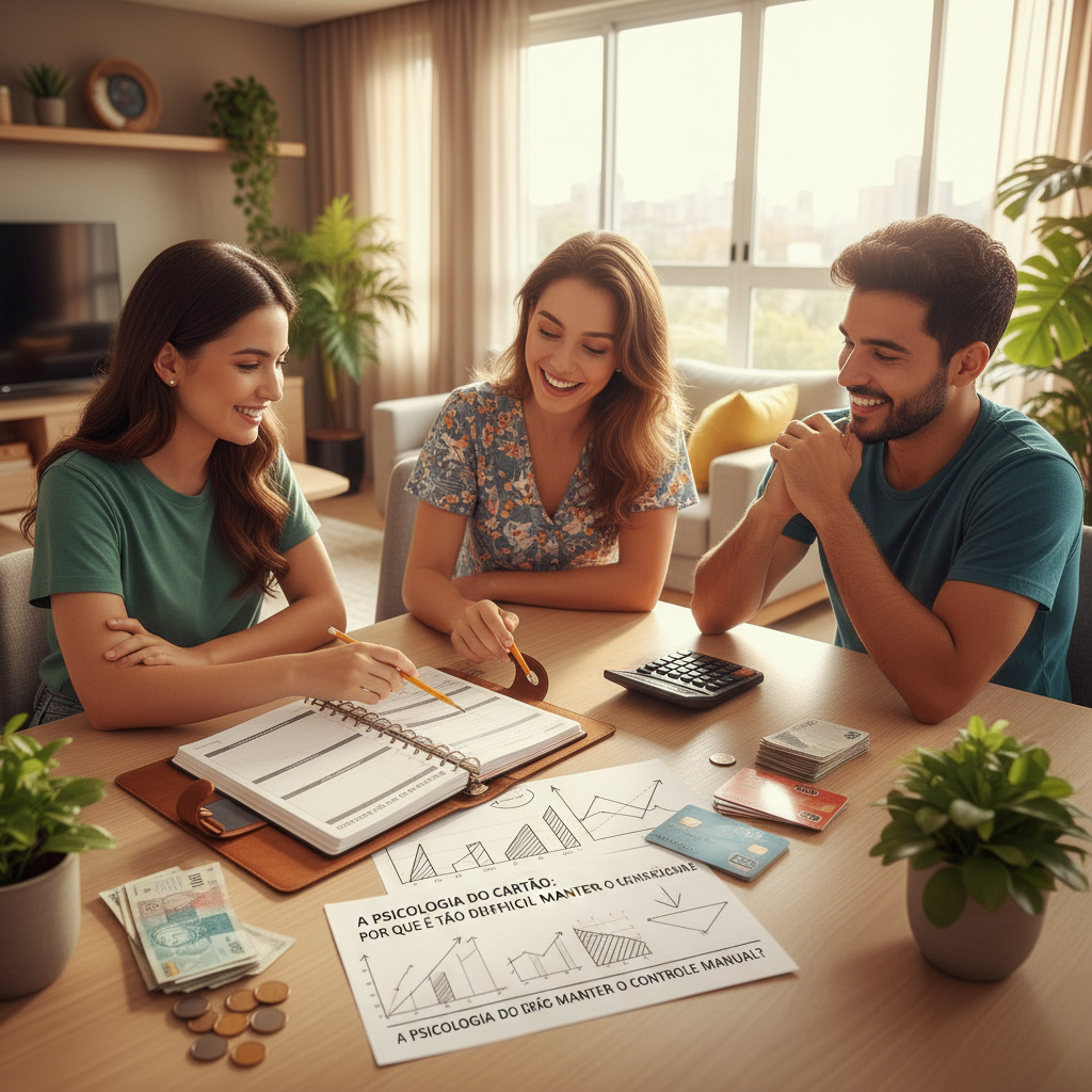 Pessoa segurando cartão de crédito e hesitando em fazer uma compra, refletindo sobre a psicologia do consumo