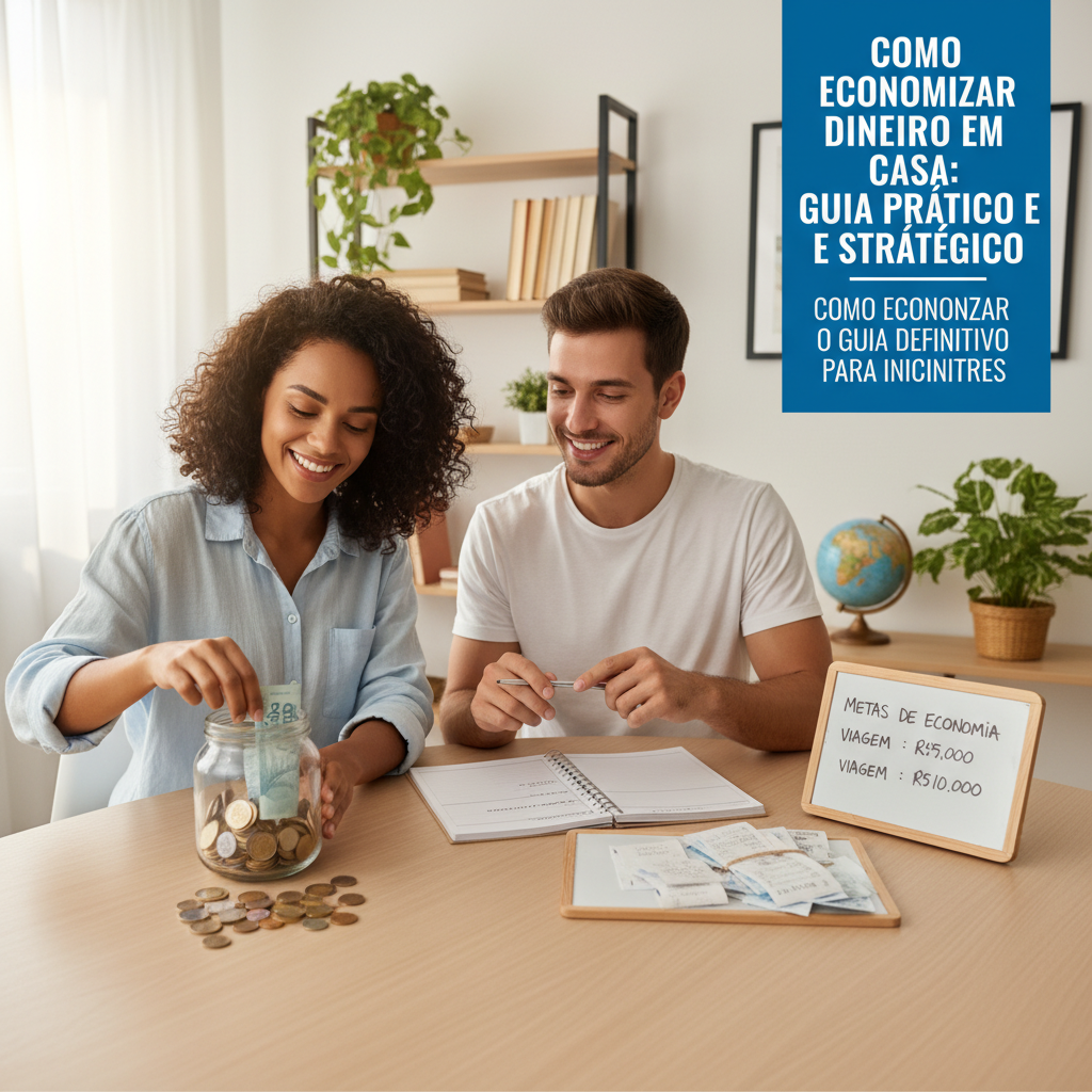 Pessoa analisando como economizar dinheiro em casa através de um assistente financeiro no celular