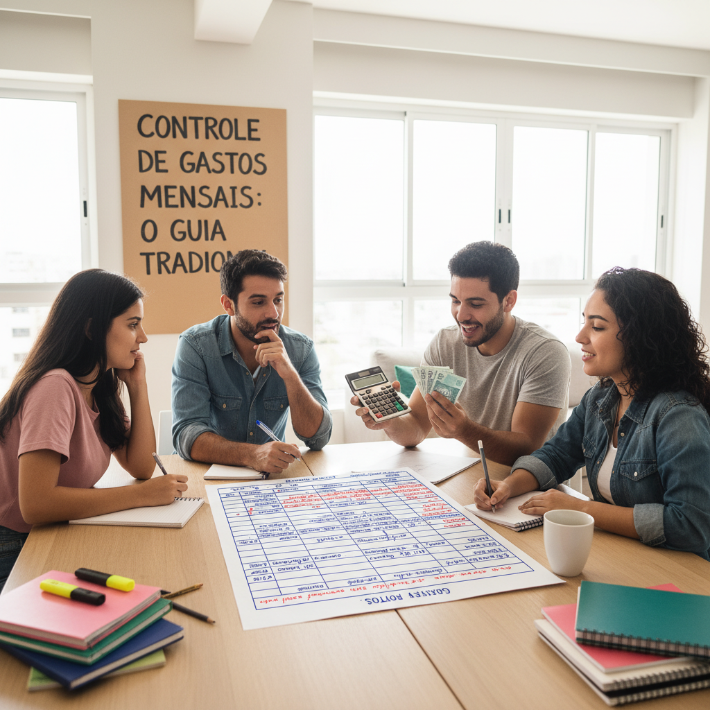 Exemplo de estrutura de controle de gastos mensais planilha com colunas de data e valor