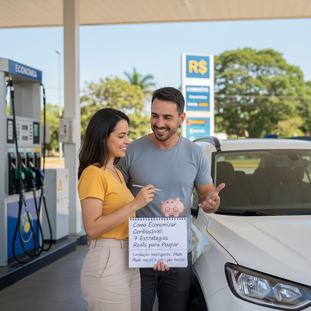 Motorista praticando eco-driving para reduzir consumo de combustível