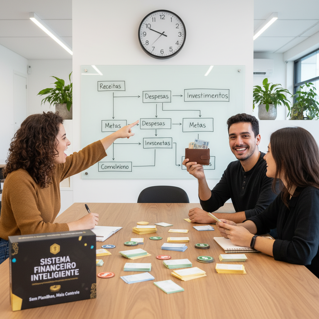 Conceito de sistema financeiro online centralizando dados em nuvem