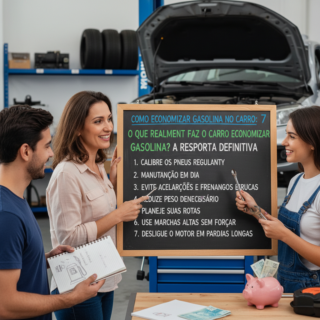 Motor de carro eficiente demonstrando como economizar gasolina no carro