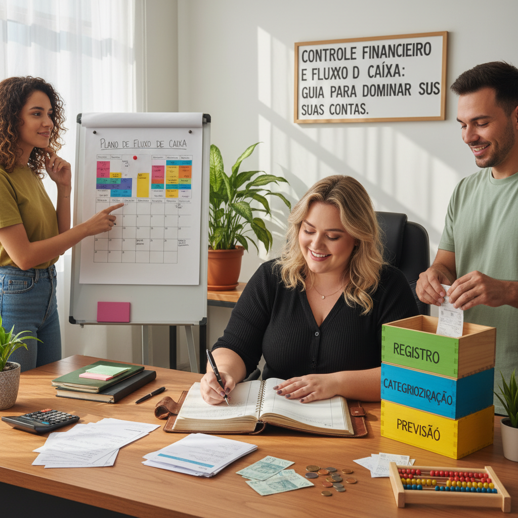 Os três pilares do controle financeiro fluxo de caixa: registro, categorização e previsão