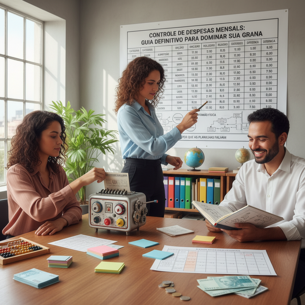 Comparação entre planilha complexa e automação de gastos no WhatsApp