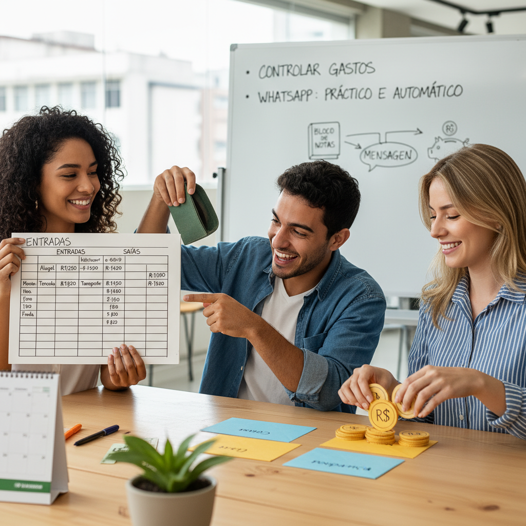 Ilustração de uma pessoa frustrada com planilhas financeiras complexas