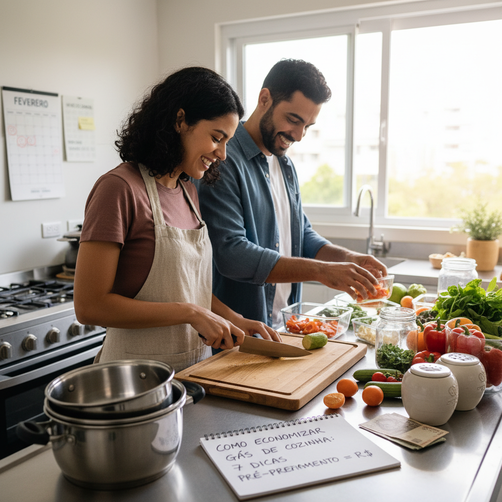 Mise en place e organização de alimentos para economizar gás de cozinha