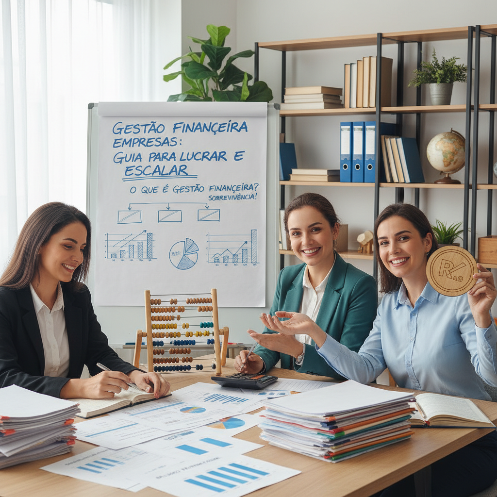 Homem analisando gestão financeira empresas em um painel digital moderno