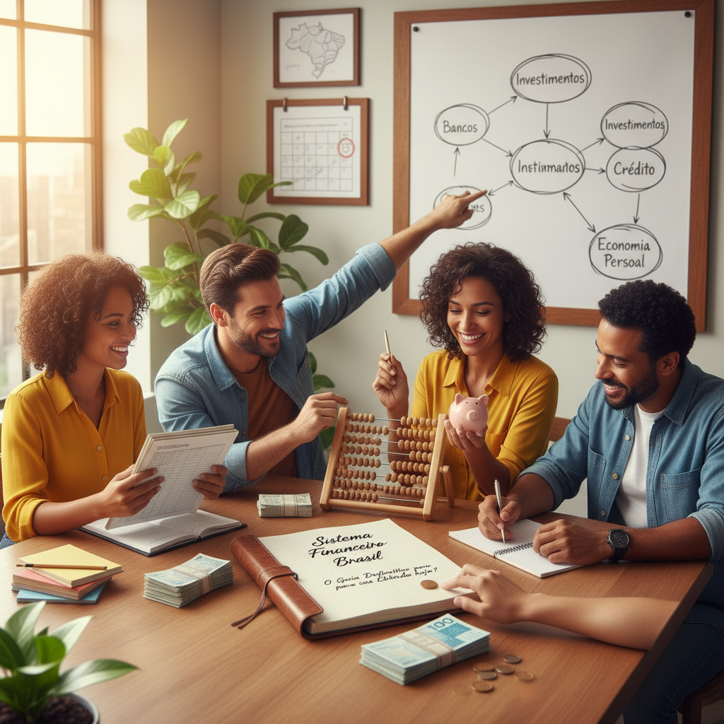 Infográfico mostrando o funcionamento do sistema financeiro brasil e sua influência na economia pessoal