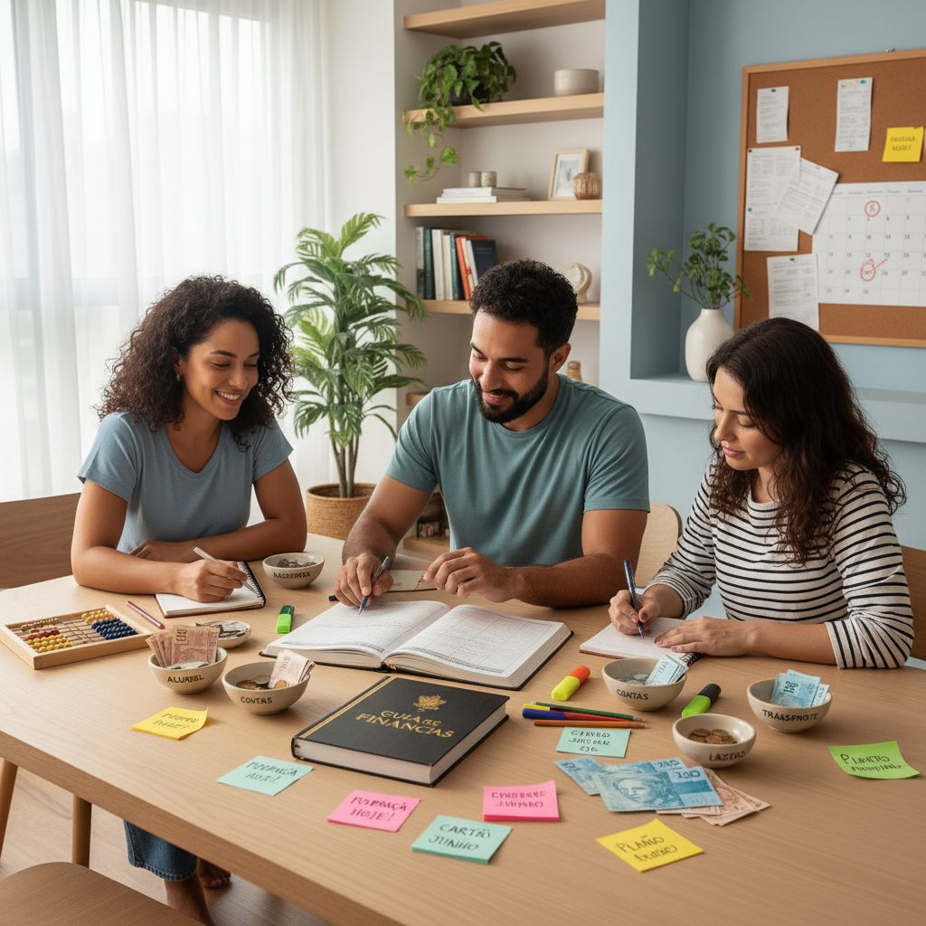 Homem analisando como organizar despesas em um gráfico financeiro moderno