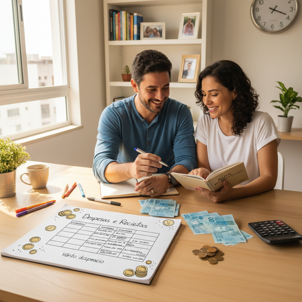 Gráfico comparativo entre despesas receitas e o impacto na saúde financeira