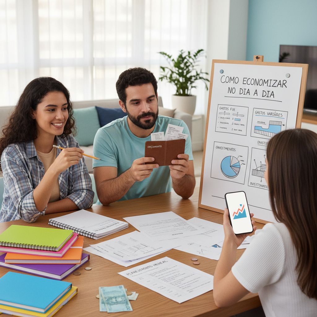 Homem frustrado tentando preencher planilha financeira evidenciando a falha de métodos tradicionais