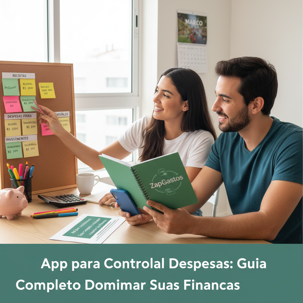 Interface do ZapGastos no WhatsApp com registro de despesa via mensagem de texto