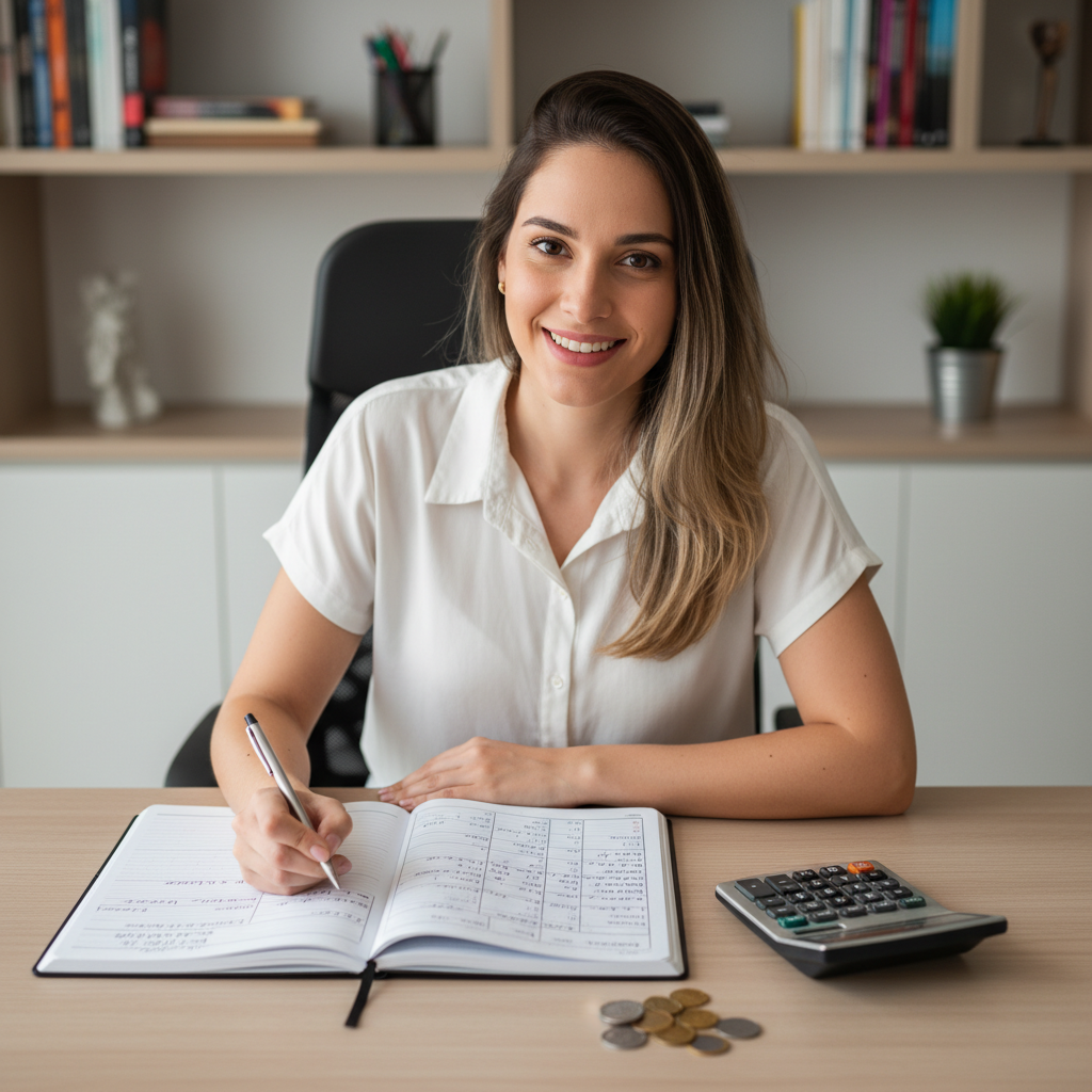 Gráfico mostrando a desistência na organização financeira tabela manual