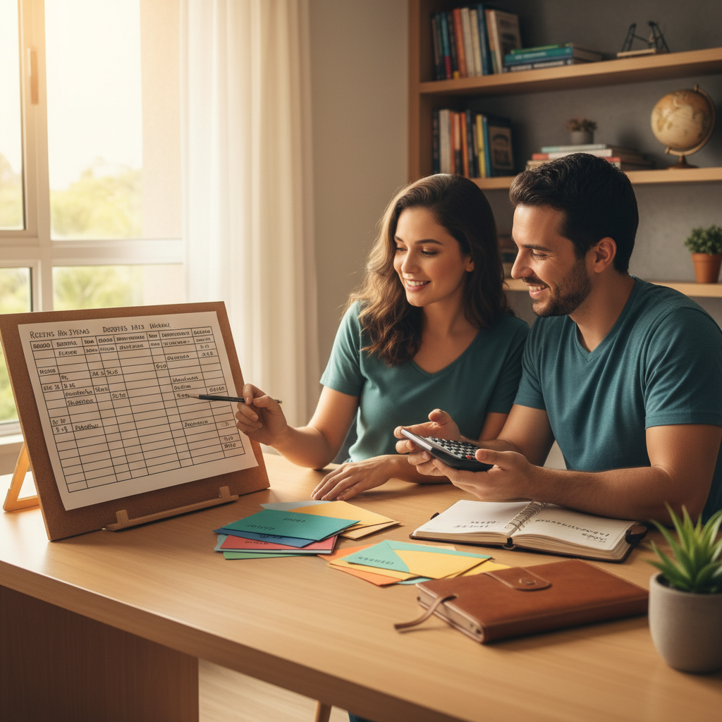 Passo a passo de como montar uma planilha de organização financeira do zero com colunas de receitas e despesas