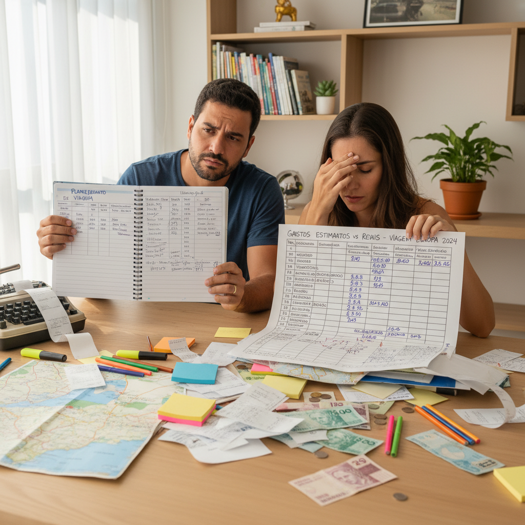 falha no controle de gastos viagem com planilhas manuais