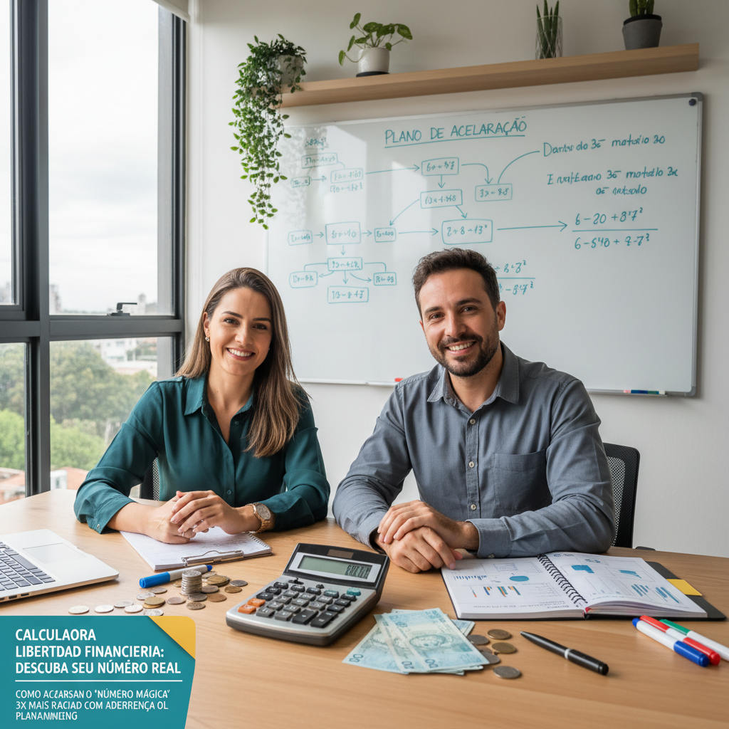 Gráfico de crescimento acelerado para alcançar a liberdade financeira