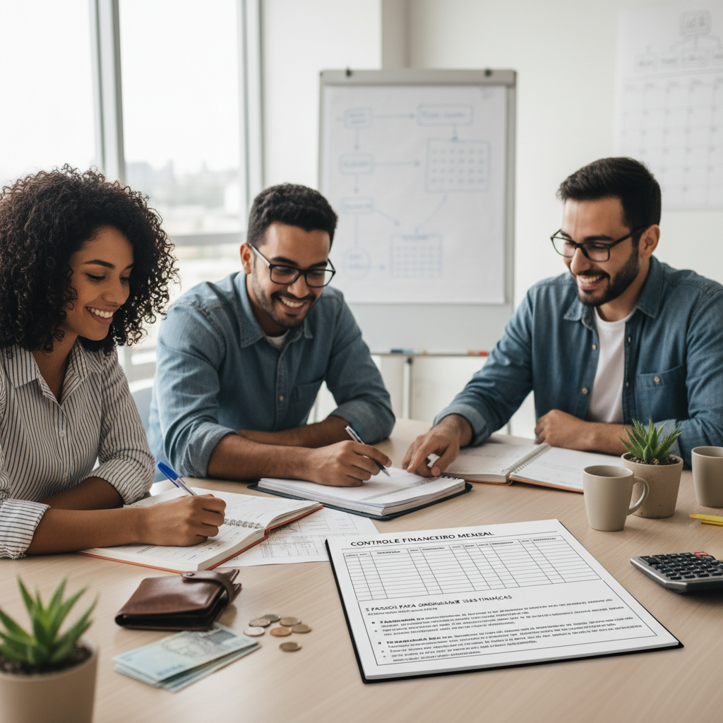 Passo a passo para organizar controle financeiro para imprimir grátis manualmente