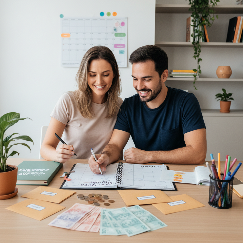 Interface do ZapGastos no WhatsApp facilitando o planner financeiro casal com inteligência artificial