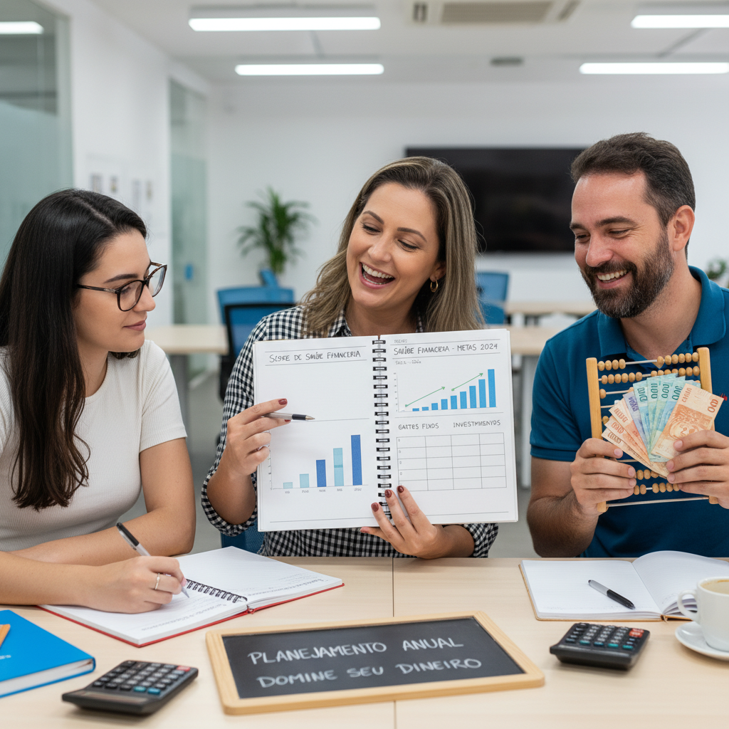 Dashboard de Score de Saúde Financeira mostrando indicadores de economia