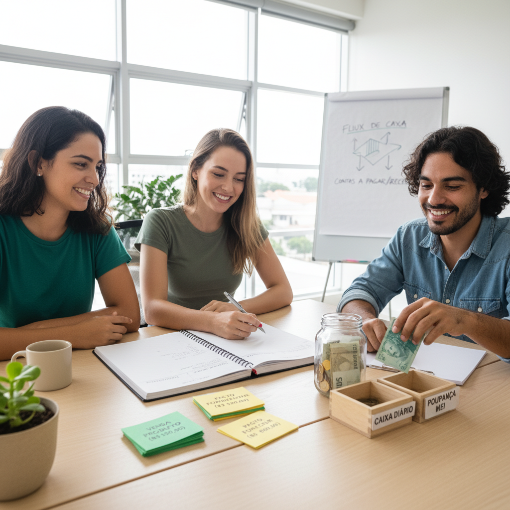 Fluxo de caixa prático para MEI entradas e saídas