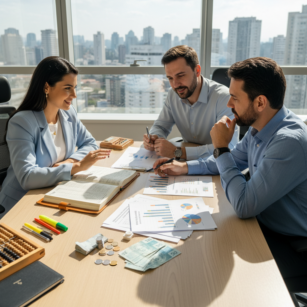Interface do WhatsApp sendo usada como app financeiro para empresa