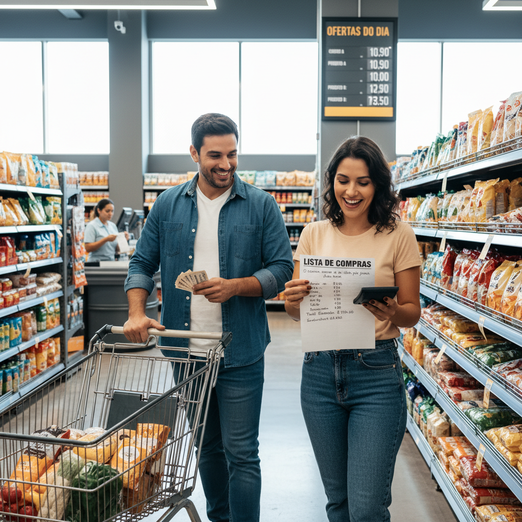 Consumidor confuso com o valor final da compra em relação ao modelo de lista de compras