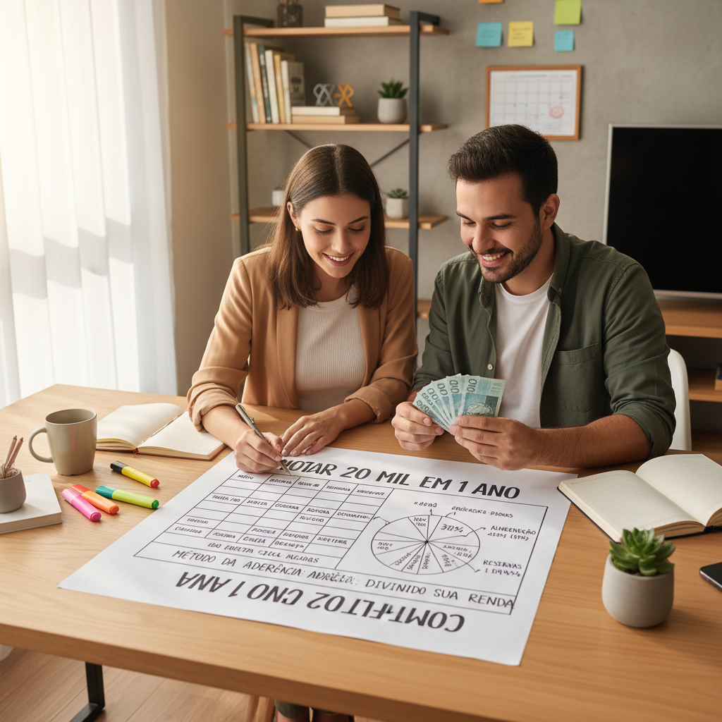 Método 50-30-20 aplicado para juntar 20 mil reais