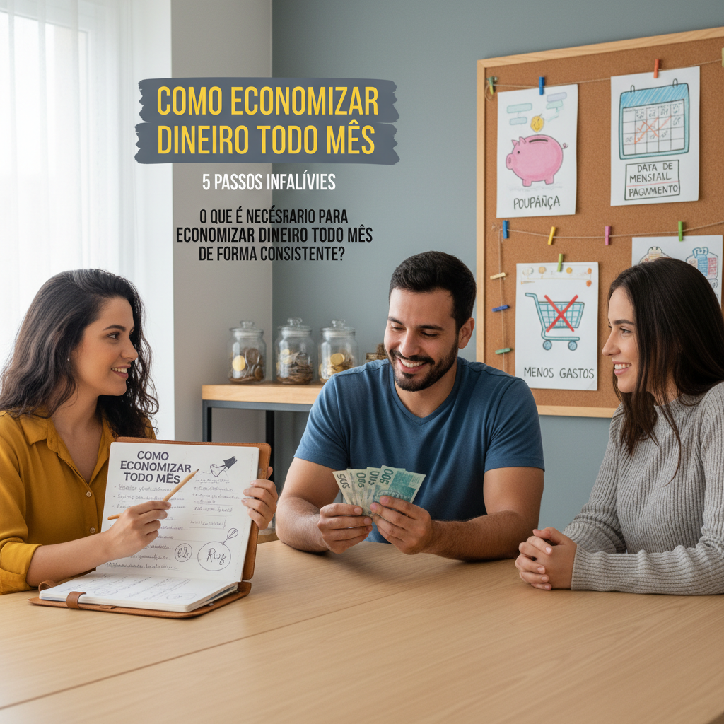 Como Economizar Dinheiro Todo Mês: 5 Passos Infalíveis Como economizar dinheiro todo mês - guia completo de finanças pessoais