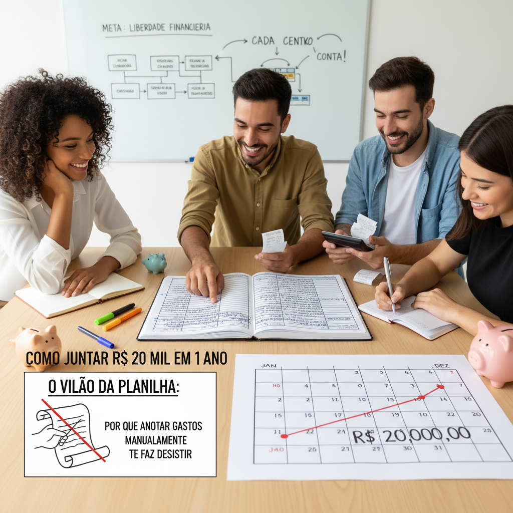 Pessoa cansada tentando preencher planilha financeira no computador