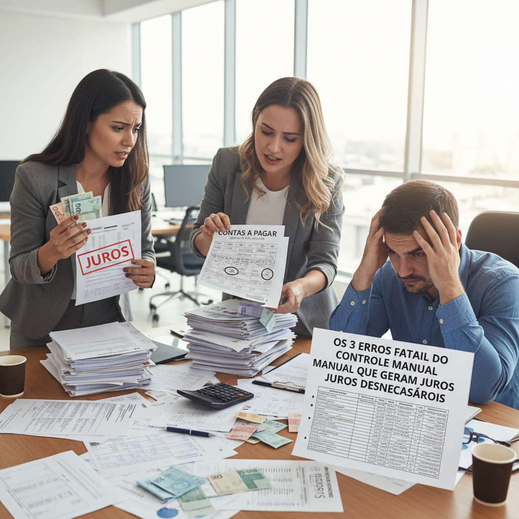 Gráfico de juros e multas por atraso em contas manuais