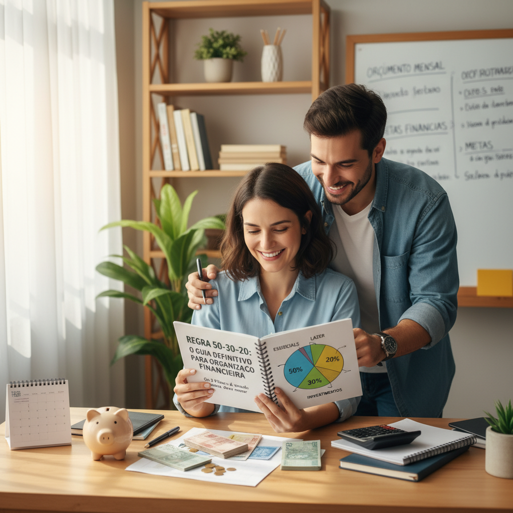 Organização Financeira 50 30 20: O Método Definitivo Para Transformar Seu Orçamento Ilustração dos três pilares fundamentais da organização financeira 50 30 20