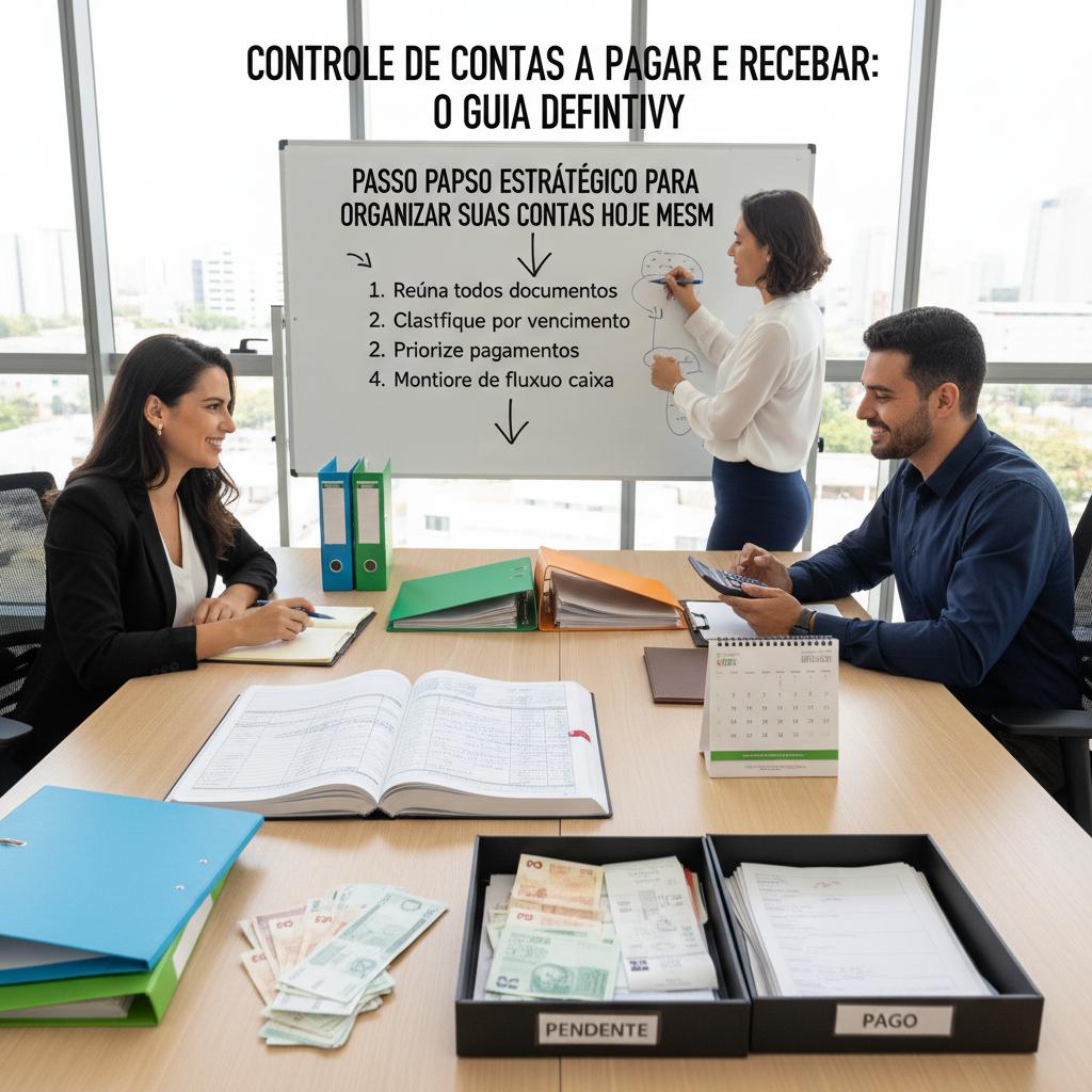 Passo a passo visual para organizar contas a pagar e receber
