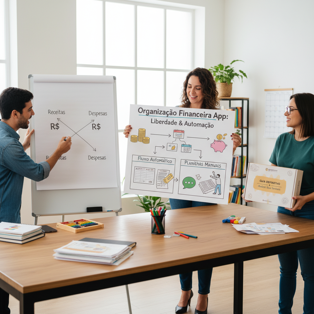 Comparativo entre planilha complexa e facilidade de organização financeira app via WhatsApp