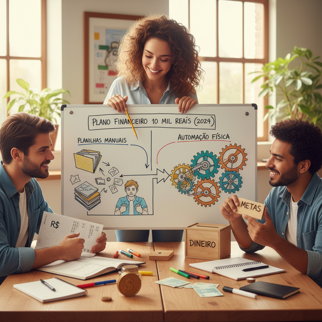 Comparação entre planilhas complexas de Excel e a facilidade do ZapGastos no WhatsApp