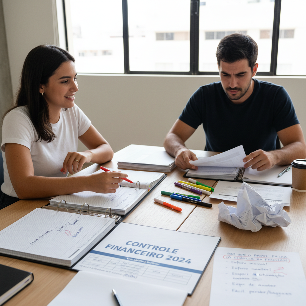 Gráfico mostrando a desistência no uso de controle financeiro impresso devido à fricção