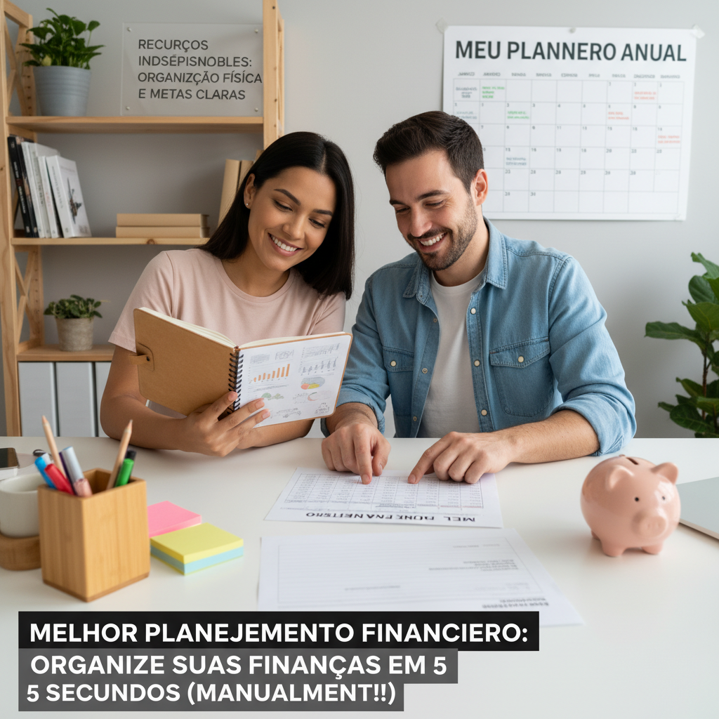 Interface de app de planejamento financeiro mostrando gráficos e metas de orçamento