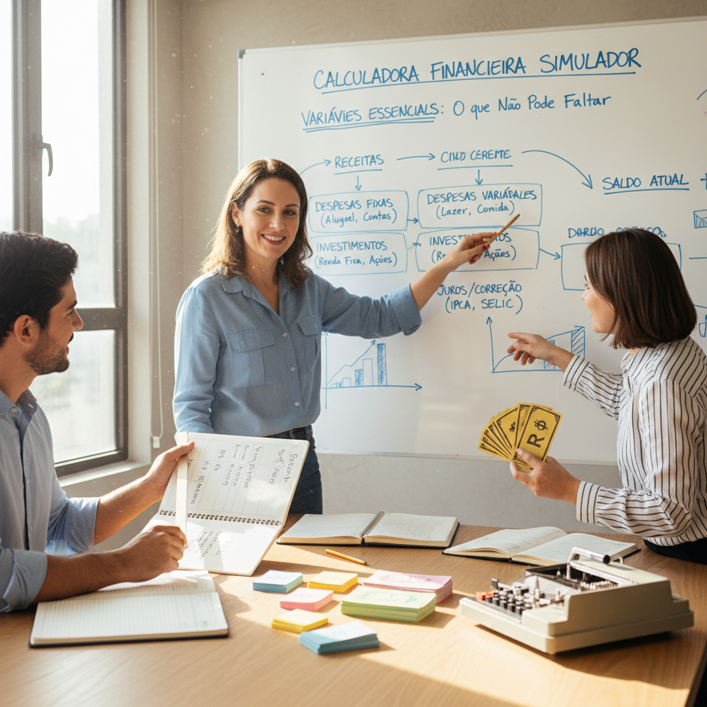 Lista de variáveis financeiras essenciais para usar em uma calculadora financeira simulador