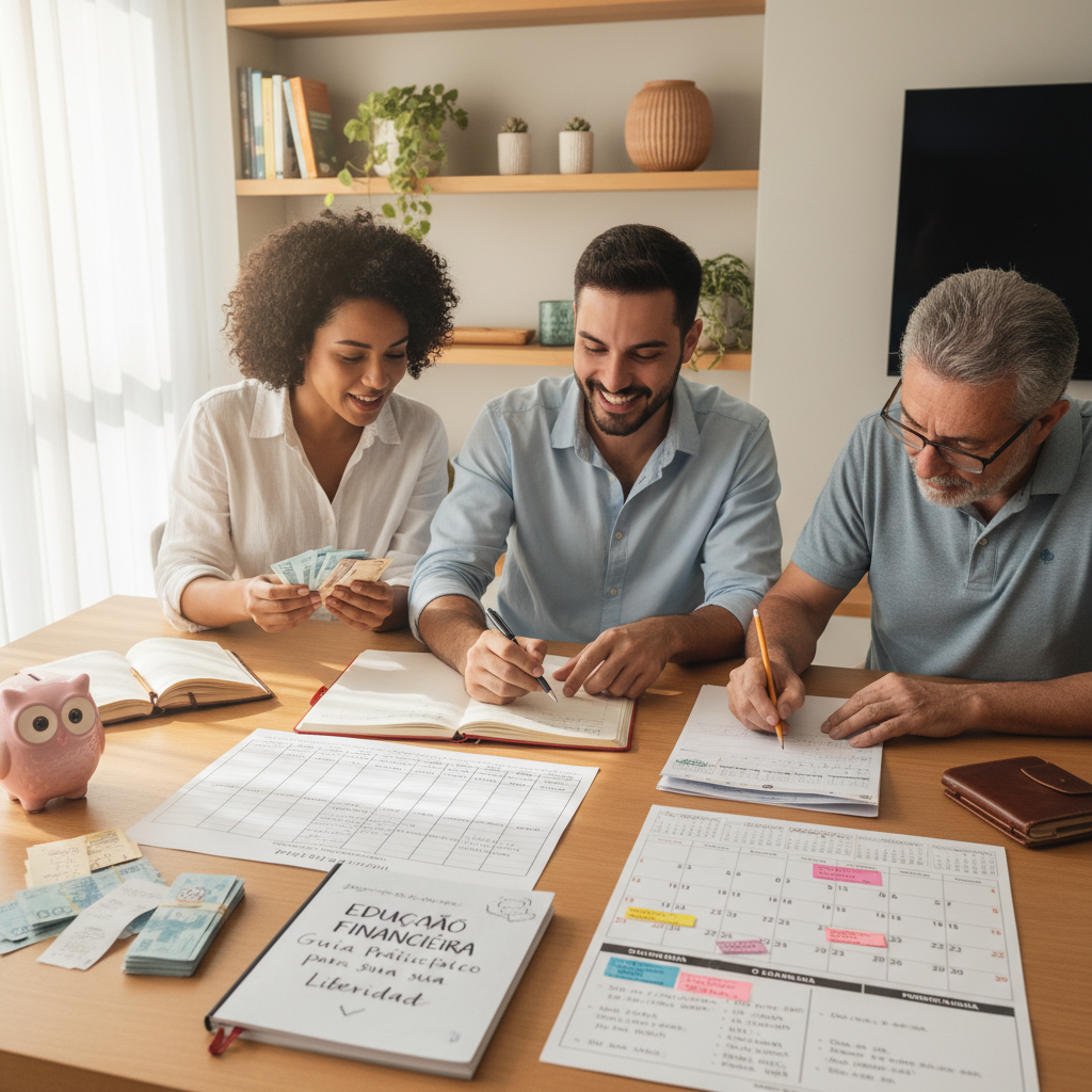 Pessoa frustrada com planilha de gastos e a importância da educação financeira pessoal prática