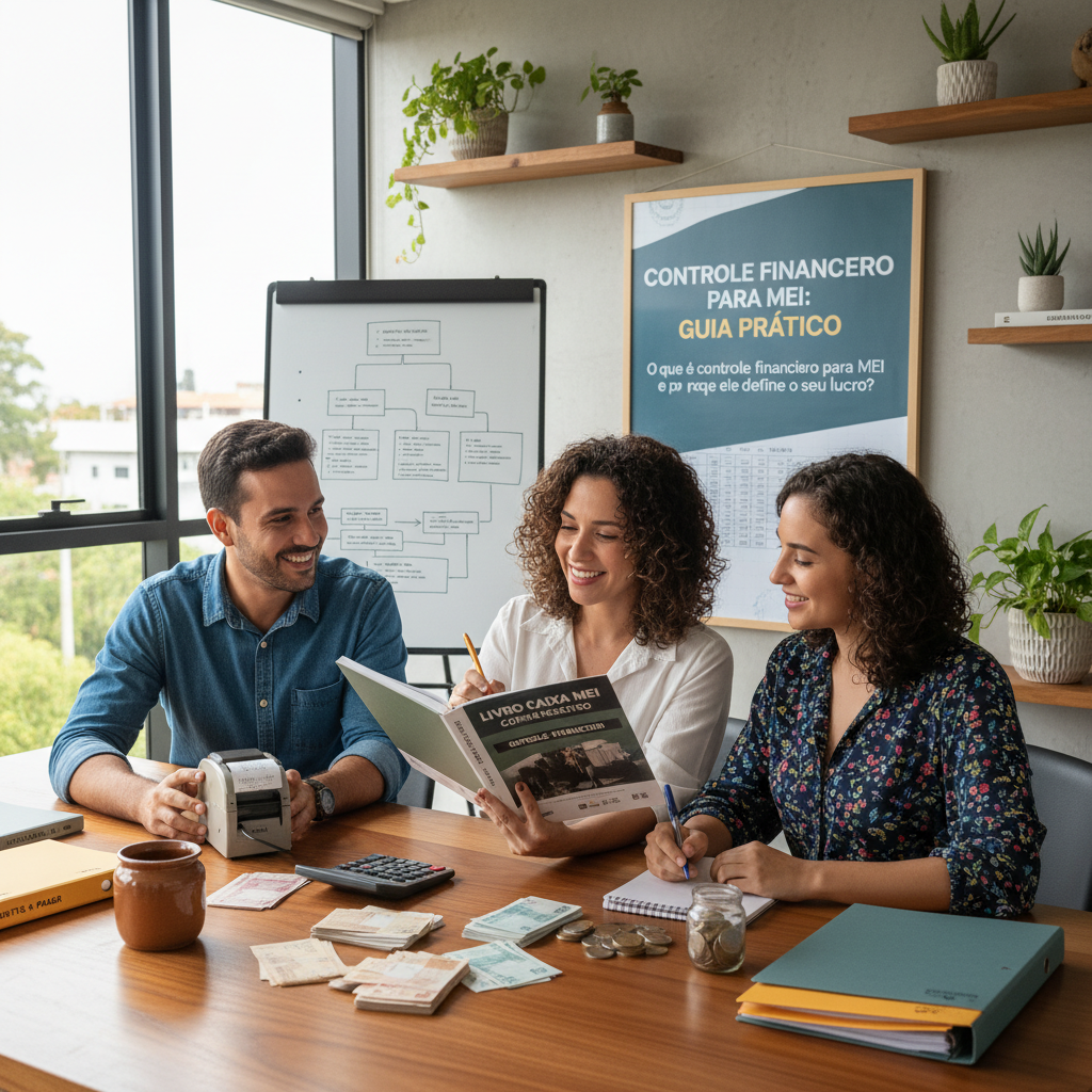 Controle Financeiro para MEI: O Guia Prático para Transformar Seu Negócio Controle financeiro para MEI mostrando gráficos de lucro e despesas