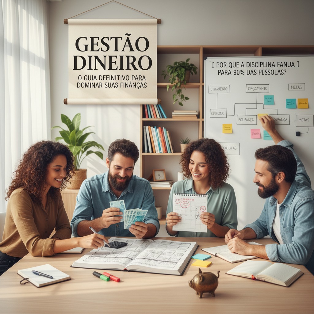Conceito de gestão de dinheiro e disciplina financeira aplicada ao cotidiano