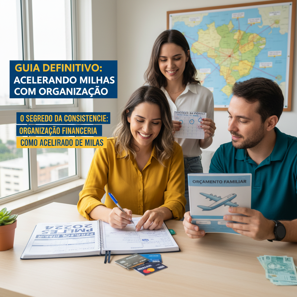 Pessoa organizando finanças no celular para acumular milhas