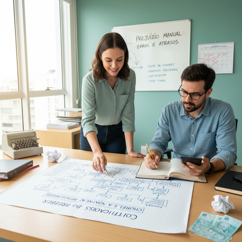 Pessoa frustrada olhando para uma planilha Excel complexa com múltiplas abas abertas