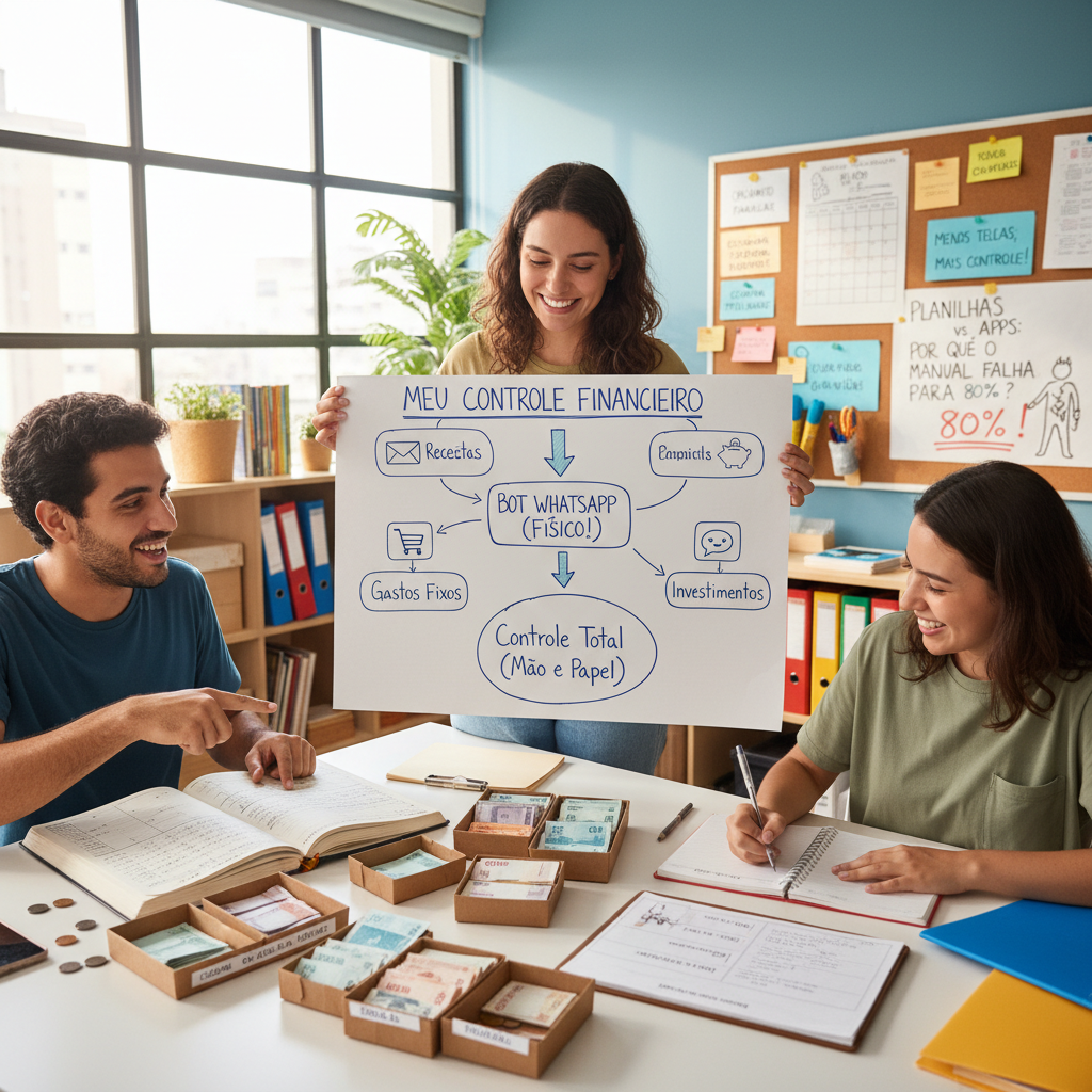 Comparativo entre app para organizar finanças e planilhas de controle manual