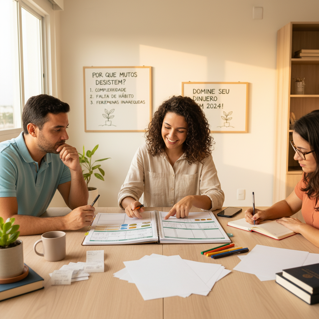 Gráfico mostrando a desistência do uso de planner financeiro gratuito manual vs automatizado