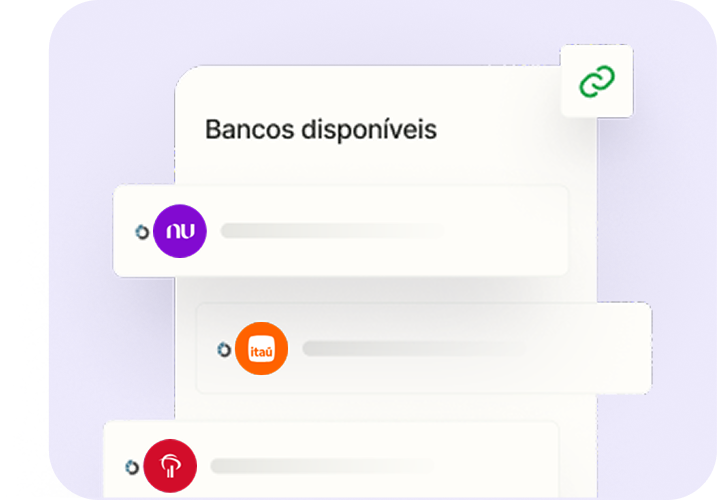 Centralize todas as suas movimentações financeiras automaticamente e tenha uma visão completa do seu dinheiro, faturas em segundos, integrado ao seu banco.