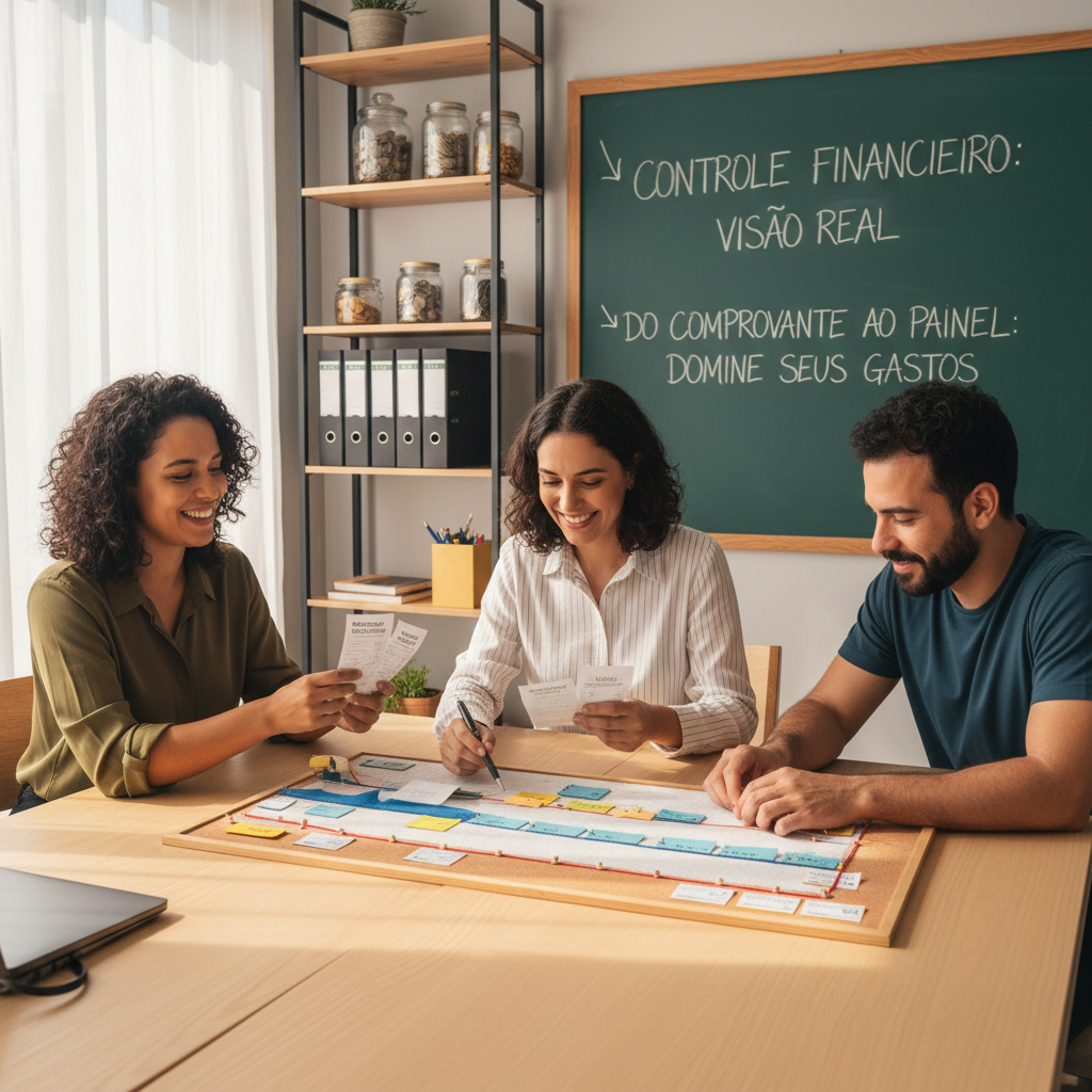 A transição do comprovante manual para o controle financeiro imagem automático